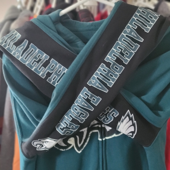 Philadelphia Eagles HandsHigh Zippered Hoodie Sz Med - Picture 3 of 6